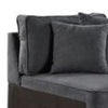 29 Inch Modular Chair Pocket Coil 2 Pillows Dark Charcoal Gray BM275087