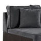 29 Inch Modular Chair Pocket Coil 2 Pillows Dark Charcoal Gray BM275087