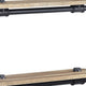 Ley 18 Inch Wood Wall Mount Double Shelf Metal Pipe Design Brown Black BM275482