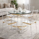 Hale End Table | 23" Round | Glass Top | Clear & Gold