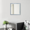 Tyra 39 Inch Wall Mirror, Rectangular Wood Frame, Gray