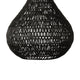 Boney 18 Inch Pendant Light Woven Rope Rounded Shape Iron Black By Casagear Home BM275598