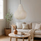 Boney Pendant Light | 18" | Woven Rope | Rounded Shape | White