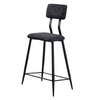 30 Inch Bar Height Chair Padded Seating Metal Legs Black BM275625