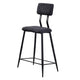 30 Inch Bar Height Chair Padded Seating Metal Legs Black BM275625