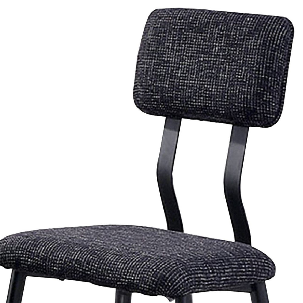 30 Inch Bar Height Chair Padded Seating Metal Legs Black BM275625