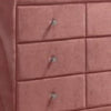 Sin 62 Inch Modern Side Dresser 6 Drawers Round Metal Knobs Velvet Pink BM275662