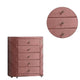 Sin 45 Inch Tall Dresser Chest 5 Drawers Round Metal Knobs Velvet Pink BM275663