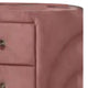 Sin 29 Inch Modern Nightstand 2 Drawers Round Metal Knobs Velvet Pink BM275665