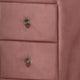Sin 29 Inch Modern Nightstand 2 Drawers Round Metal Knobs Velvet Pink BM275665