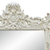 Rox 62 Inch Classic Ornate Carved Mirror Crowned Top Frame Wood White BM275672