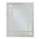 Nic 40 Inch Accent Mirror, Beveled Wood Frame Portrait, Silver