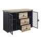 Ada 50 Inch Wood Sideboard Buffet Cabinet 3 Drawer Mesh Doors Nailhead Oak BM275723