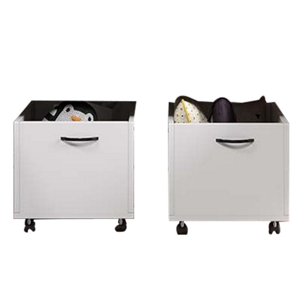 Storage Box | 20" | Caster Wheels | Set of 2 | White