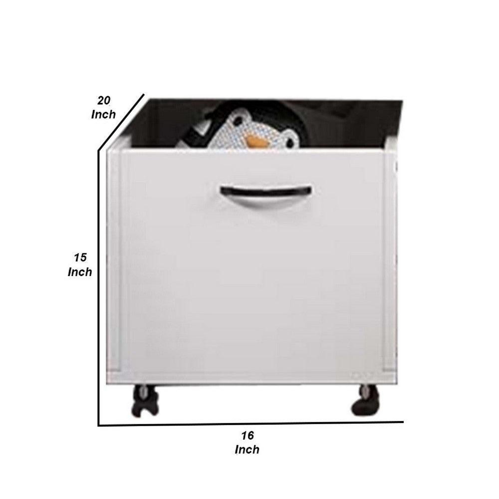 Storage Box | 20" | Caster Wheels | Set of 2 | White