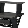 Tin Music Desk | 47" | Keyboard Tray | Shelves | Gray