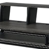 Tin Music Desk | 47" | Keyboard Tray | Shelves | Gray