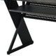 Tin Music Desk | 47" | Keyboard Tray | Shelves | Gray