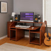 Music Desk | 71" | Studio Station | 3 Shelves | Cherry Brown