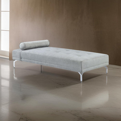 Sofa Daybed | 74" | Tufted | Fabric | 1 Bolster | Gray