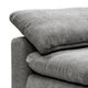 Shar 45 Inch Modular Armless Chair with Loose Pillow Back Fabric Gray BM276218