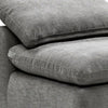 Shar 45 Inch Modular Armless Chair with Loose Pillow Back Fabric Gray BM276218