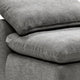 Shar 45 Inch Modular Armless Chair with Loose Pillow Back Fabric Gray BM276218