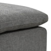 Shar 37 Inch Square Ottoman Removable Pillow Top Cushion Gray BM276220