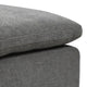 Shar 37 Inch Square Ottoman Removable Pillow Top Cushion Gray BM276220