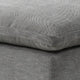 Shar 37 Inch Square Ottoman Removable Pillow Top Cushion Gray BM276220