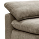 Scott 45 Inch Modular Armless Chair with Loose Pillow Back Fabric Beige BM276221