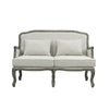 Warn 56 Inch Classic Sofa Nailhead Trim Box Cushion Fabric Cream Brown BM276243