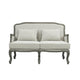 Warn 56 Inch Classic Sofa Nailhead Trim Box Cushion Fabric Cream Brown BM276243