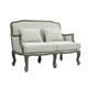 Warn 56 Inch Classic Sofa, Nailhead Trim, Box Cushion, Fabric, Cream, Brown