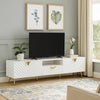 Tyra TV Stand | 79" | 2 Door | White & Gold