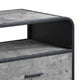 Ish 39 Inch Entertainment Center TV Stand 2 Drawers Wood Gray Black BM276252