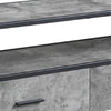 Ish 39 Inch Entertainment Center TV Stand 2 Drawers Wood Gray Black BM276252