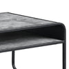 Ish 42 Inch Modern Coffee Table with Curved Edge Design Wood Gray Black BM276253