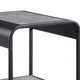 Ish 21 Inch Modern End Table with Open Shelves Wood Gray Black BM276254