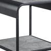 Ish 21 Inch Modern End Table with Open Shelves Wood Gray Black BM276254