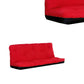 Nab Full Size Futon Mattress, Tufted, Poplin Fabric, Red, Black By Casagear Home