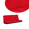 Nab Full Size Futon Mattress, Tufted, Poplin Fabric, Red, Black By Casagear Home