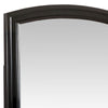 Glan 42 Inch Wall Mirror Molded Trim Wood Frame Curved Top Black BM276348