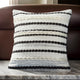 Throw Pillow Cover | 18" | Beaded Lines | Gray