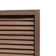 67 Inch 3 Panel Shutter Screen Room Divider Fitted Slats Washed Brown BM276714