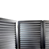 67 Inch 3 Panel Shutter Screen Room Divider Fitted Slats Black BM276715
