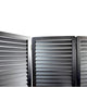 67 Inch 3 Panel Shutter Screen Room Divider Fitted Slats Black BM276715