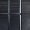 67 Inch 3 Panel Shutter Screen Room Divider Fitted Slats Black BM276715