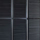 67 Inch 3 Panel Shutter Screen Room Divider Fitted Slats Black BM276715