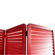 67 Inch 3 Panel Shutter Screen Room Divider Fitted Slats Red BM276716